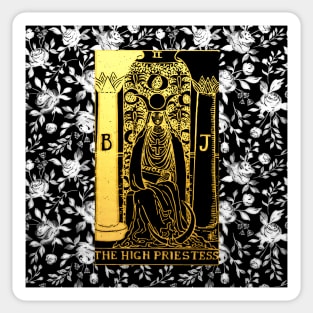 Floral Tarot Print - The High Priestess Sticker